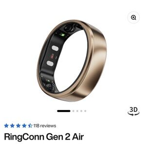 Gen 2 Air Smart Fitness Ring - Gold - Size 8
